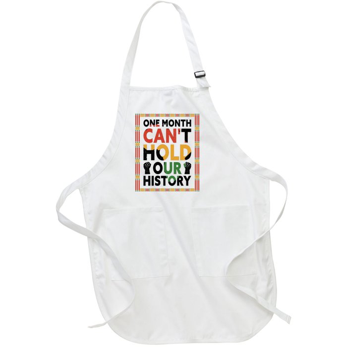 One Month Can't Hold Our History Melanin African Girl Women Full-Length Apron With Pockets