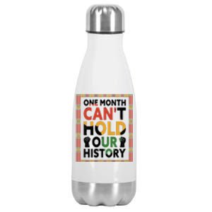 One Month Can't Hold Our History Melanin African Girl Women Stainless Steel Insulated Water Bottle