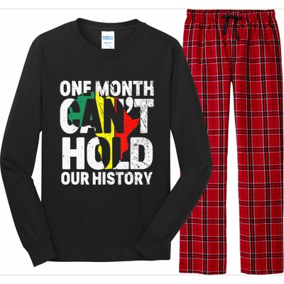 One Month Can't Hold Our History African Black History Month Long Sleeve Pajama Set