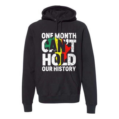 One Month Can't Hold Our History African Black History Month Premium Hoodie