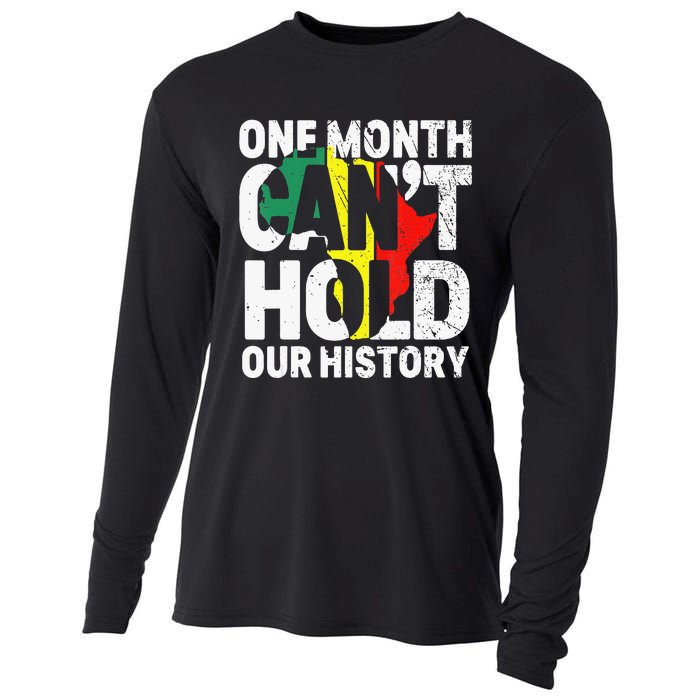 One Month Can't Hold Our History African Black History Month Cooling Performance Long Sleeve Crew