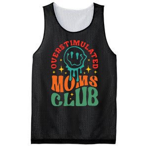 Overstimulated Moms Club Funny Mom Mesh Reversible Basketball Jersey Tank