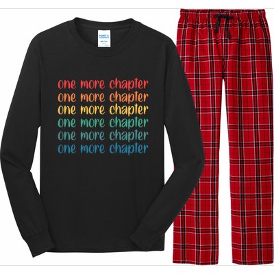 One More Chapter Funny Book Lover Bookworm Nerd Love Reading Gift Long Sleeve Pajama Set