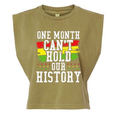 One Month Cant Hold Our History African Pride Apparel Garment-Dyed Women's Muscle Tee