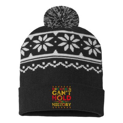 One Month Cant Hold Our History Pan African Black History USA-Made Snowflake Beanie