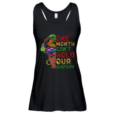 One Month Can't Hold Our History Black History Month Ladies Essential Flowy Tank