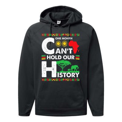 One Month Cant Hold Our History Black History BLM Melanin Performance Fleece Hoodie