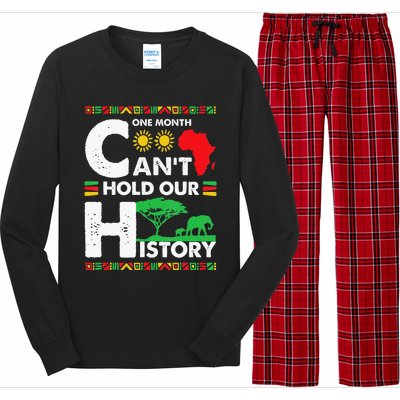 One Month Cant Hold Our History Black History BLM Melanin Long Sleeve Pajama Set