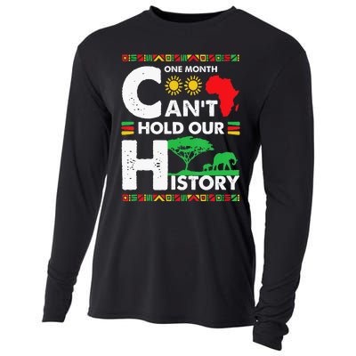 One Month Cant Hold Our History Black History BLM Melanin Cooling Performance Long Sleeve Crew