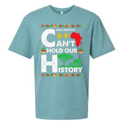 One Month Cant Hold Our History Black History BLM Melanin Sueded Cloud Jersey T-Shirt