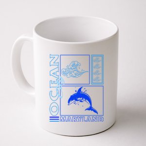 Ocean Maryland City Vacation Dolphin Beach Fishing Family Cute Gift Coffee Mug