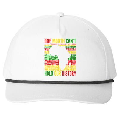 One Month Cant Hold Our History Pan African Black History Snapback Five-Panel Rope Hat