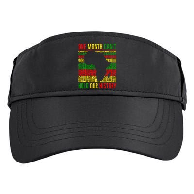 One Month Cant Hold Our History Pan African Black History Adult Drive Performance Visor