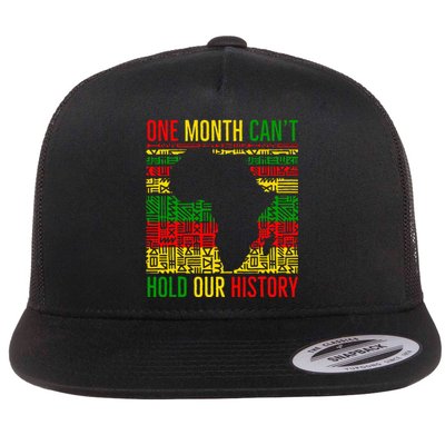 One Month Cant Hold Our History Pan African Black History Flat Bill Trucker Hat