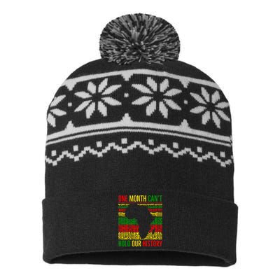 One Month Cant Hold Our History Pan African Black History USA-Made Snowflake Beanie