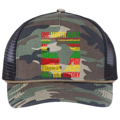 One Month Cant Hold Our History Pan African Black History Retro Rope Trucker Hat Cap