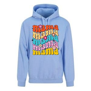 Overstimulated Moms Club Retro Flower Anxiety Therapy Unisex Surf Hoodie