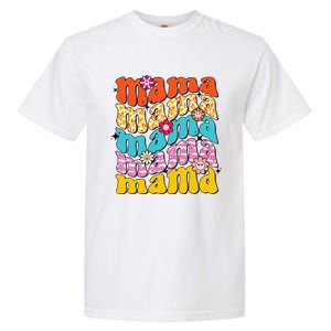 Overstimulated Moms Club Retro Flower Anxiety Therapy Garment-Dyed Heavyweight T-Shirt