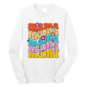 Overstimulated Moms Club Retro Flower Anxiety Therapy Long Sleeve Shirt