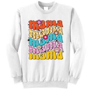 Overstimulated Moms Club Retro Flower Anxiety Therapy Sweatshirt