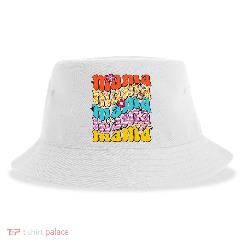 Overstimulated Moms Club Retro Flower Anxiety Therapy Sustainable Bucket Hat