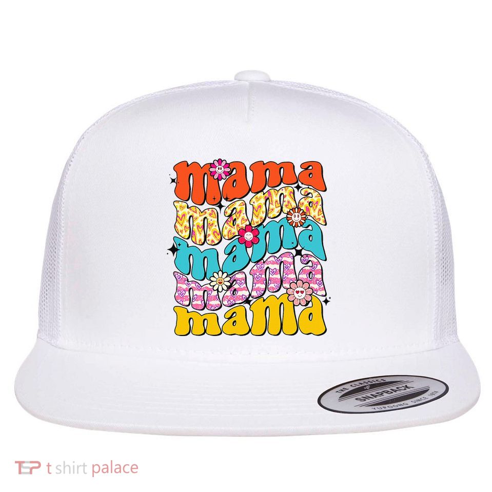 Overstimulated Moms Club Retro Flower Anxiety Therapy Flatbill Hat