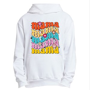 Overstimulated Moms Club Retro Flower Anxiety Therapy Urban Pullover Hoodie