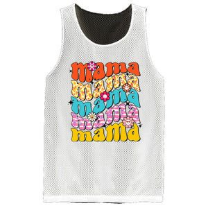 Overstimulated Moms Club Retro Flower Anxiety Therapy Mesh Reversible Basketball Jersey Tank