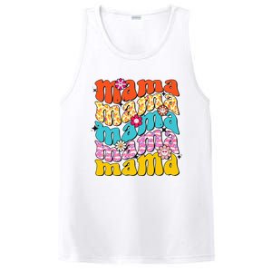 Overstimulated Moms Club Retro Flower Anxiety Therapy PosiCharge Competitor Tank