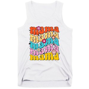 Overstimulated Moms Club Retro Flower Anxiety Therapy Tank Top