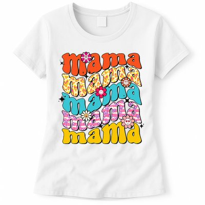 Overstimulated Moms Club Retro Flower Anxiety Therapy Womens T-Shirt