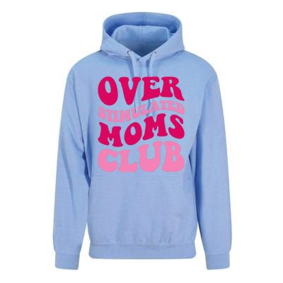 Overstimulated Moms Club Funny Saying Groovy Wo Unisex Surf Hoodie