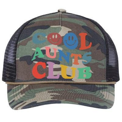 Official Member Cool Aunts Club Best Aunt Ever Gift For Aunt Retro Rope Trucker Hat Cap