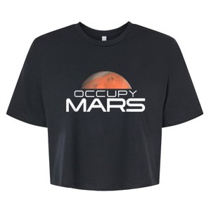 Occupy Mars Colonize Space Bella+Canvas Jersey Crop Tee