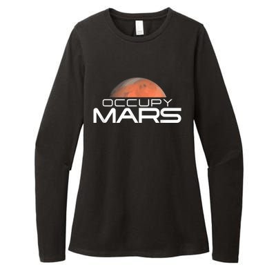 Occupy Mars Colonize Space Womens CVC Long Sleeve Shirt