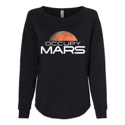 Occupy Mars Colonize Space Womens California Wash Sweatshirt