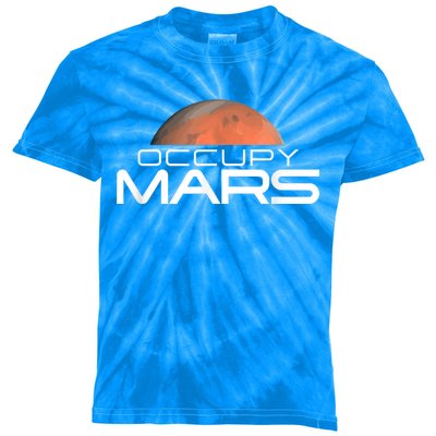 Occupy Mars Colonize Space Kids Tie-Dye T-Shirt