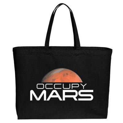 Occupy Mars Colonize Space Cotton Canvas Jumbo Tote