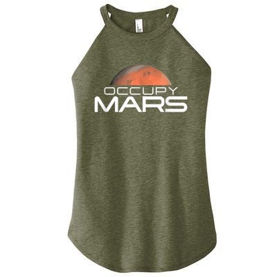 Occupy Mars Colonize Space Women's Perfect Tri Rocker Tank