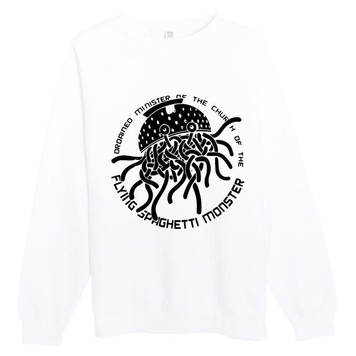 Ordained Minister Church Of The Flying Spaghetti Monster Fsm Premium Crewneck Sweatshirt