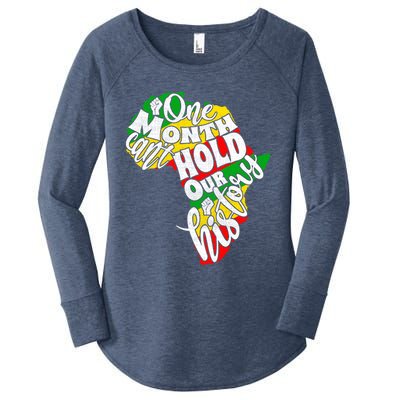 One Month Can't Hold Our History Juneteenth Africa American Cool Gift Women's Perfect Tri Tunic Long Sleeve Shirt