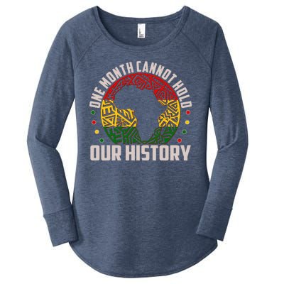 One Month Cannot Hold Our History Black History Month Women's Perfect Tri Tunic Long Sleeve Shirt