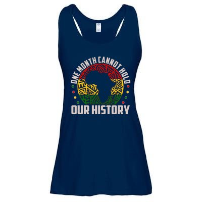 One Month Cannot Hold Our History Black History Month Ladies Essential Flowy Tank