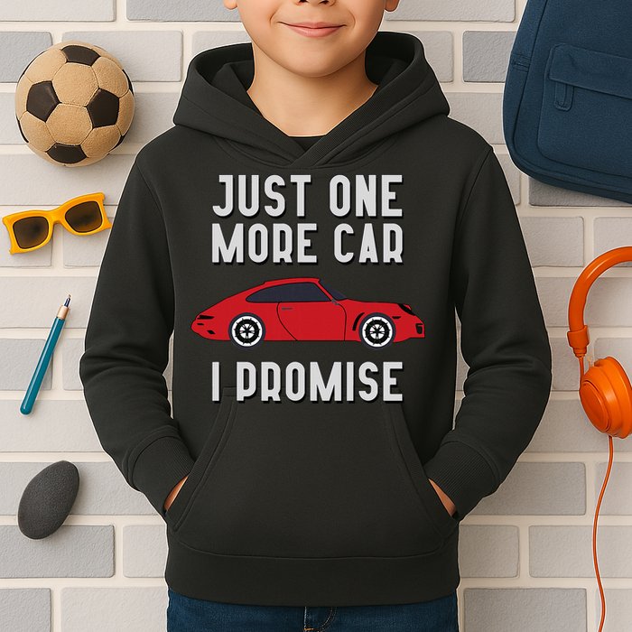 One More Car Part I Promise For Car Enthusiast Kids Hoodie