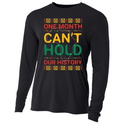 One Month Can't Hold Our History African Black History Month Cooling Performance Long Sleeve Crew