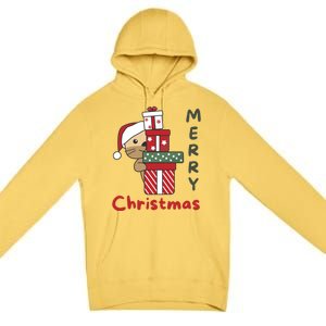 Otter Merry Christmas Festive Season Otter Gift Premium Pullover Hoodie