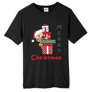 Otter Merry Christmas Festive Season Otter Gift Tall Fusion ChromaSoft Performance T-Shirt