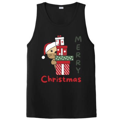 Otter Merry Christmas Festive Season Otter Gift PosiCharge Competitor Tank