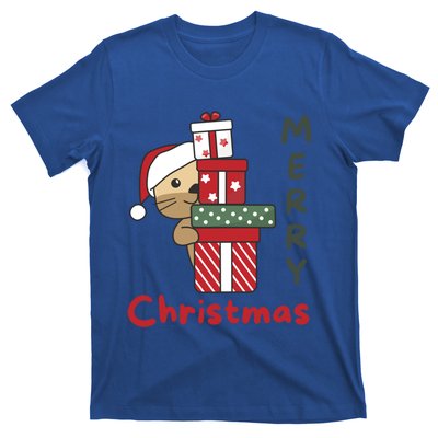 Otter Merry Christmas Festive Season Otter Gift T-Shirt