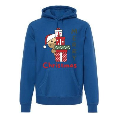 Otter Merry Christmas Festive Season Otter Gift Premium Hoodie